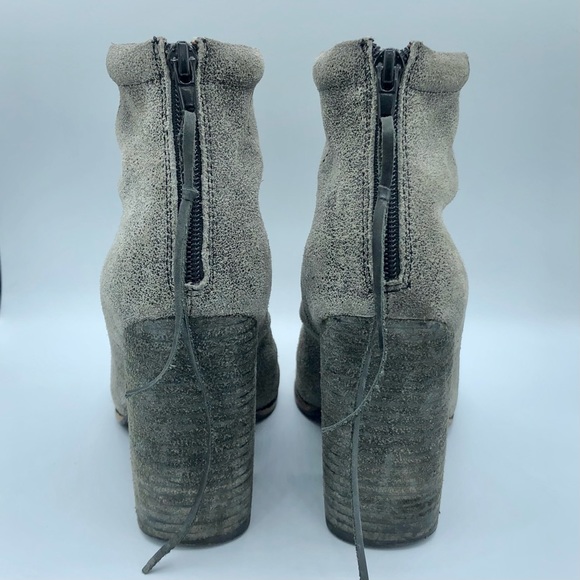Jeffrey Campbell LIMITED EDITION Grey Suede RUMBLE Leather Ankle Boots Booties - Picture 10 of 10